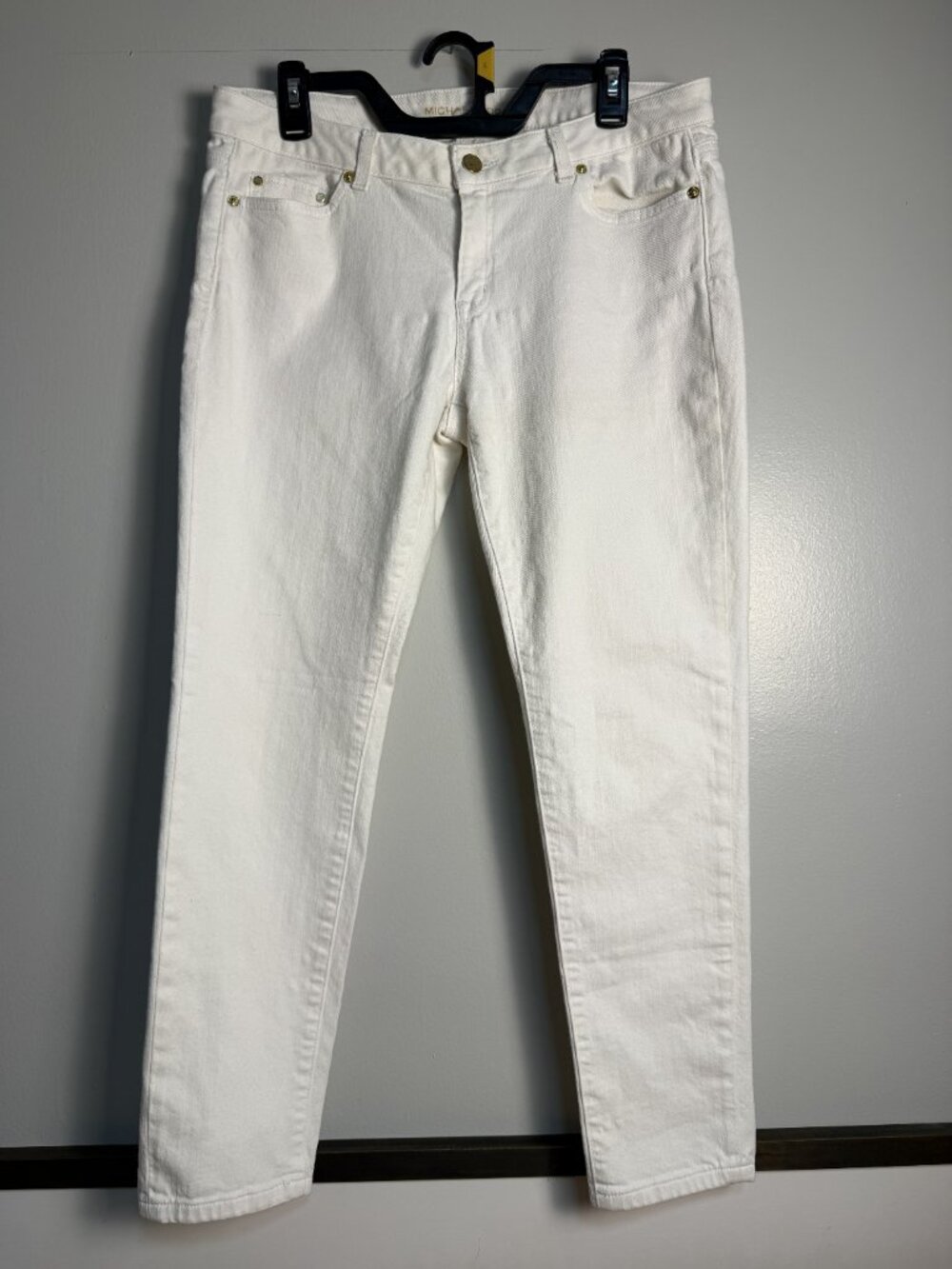 Michael Kors Cropped Skinny Jeans White, Size 10 Petite Woman's